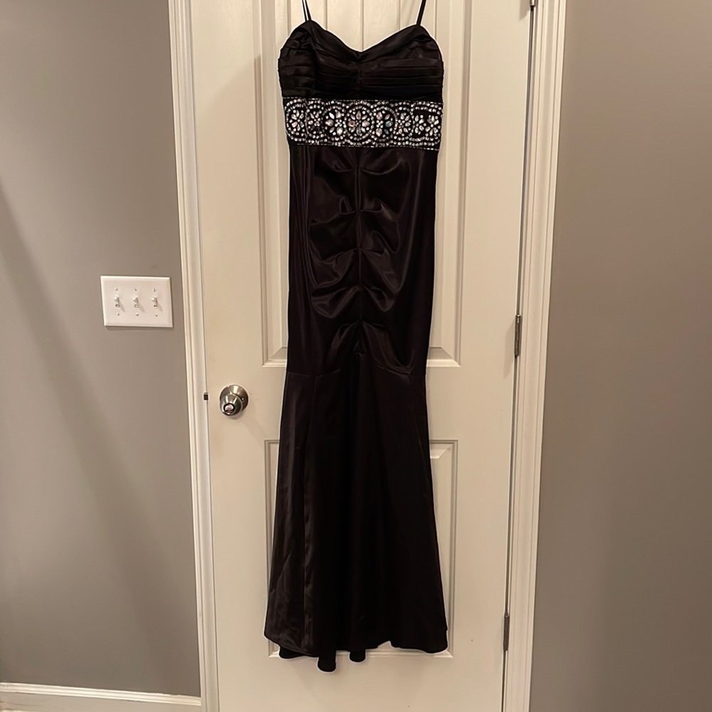 Beaded Black Mermaid Formal Dress